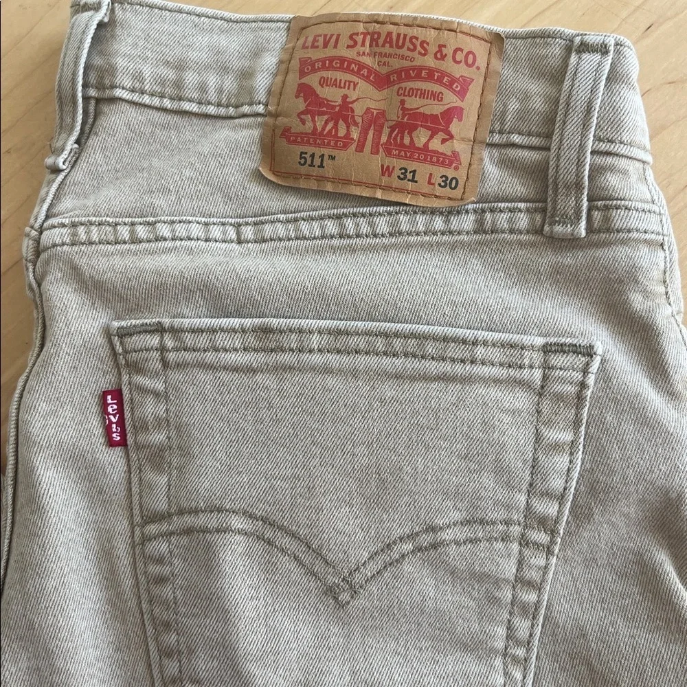 Levi's Men's 511 Tan Straight Jeans 30x28